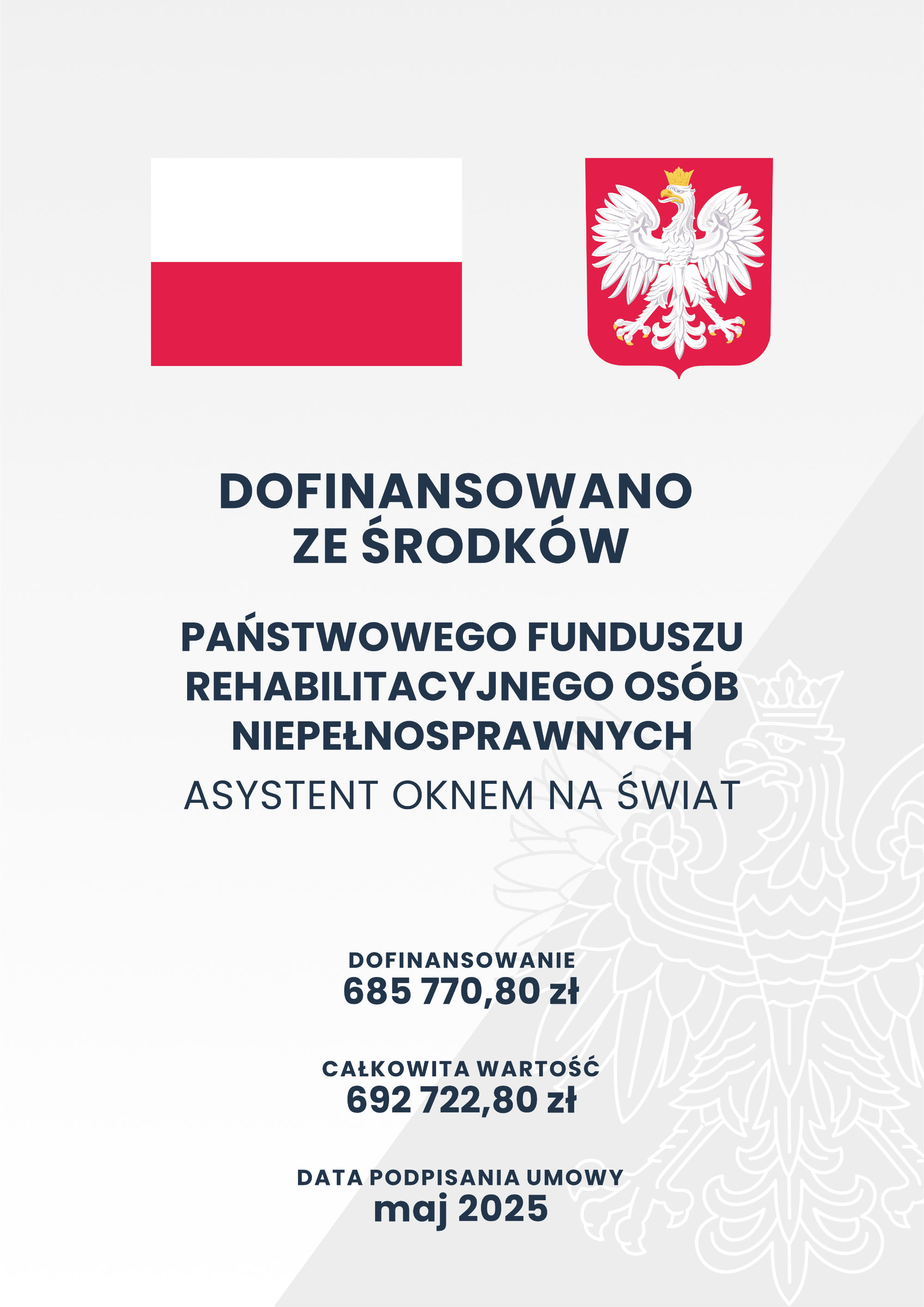 Plakat o dofinansowaniu